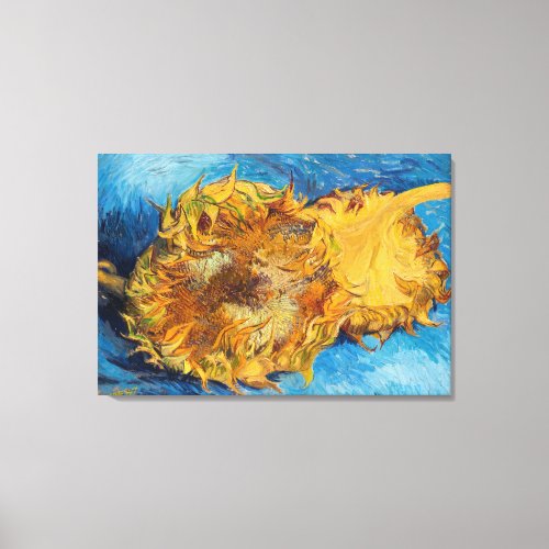 Vincent van Gogh _ Two Cut Sunflowers Canvas Print