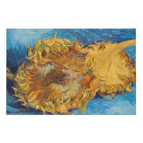 Vincent van Gogh _ Two Cut Sunflowers Faux Canvas Print