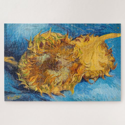 Vincent van Gogh _ Two Cut Sunflowers Jigsaw Puzzle
