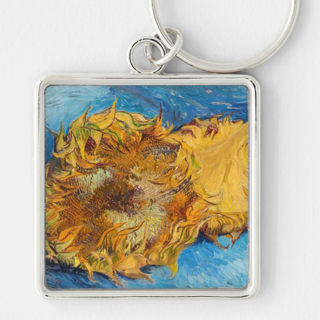 Vincent van Gogh - Two Cut Sunflowers Keychain (Front)