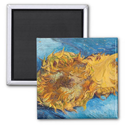 Vincent van Gogh _ Two Cut Sunflowers Magnet