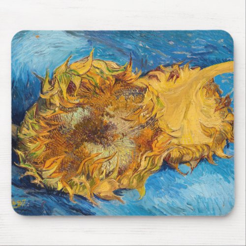 Vincent van Gogh _ Two Cut Sunflowers Mouse Pad