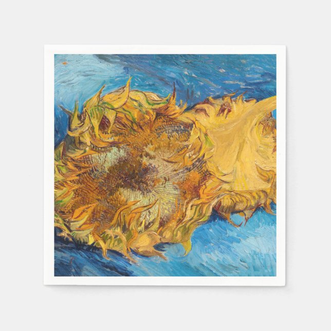 Vincent van Gogh - Two Cut Sunflowers Napkins (Front)