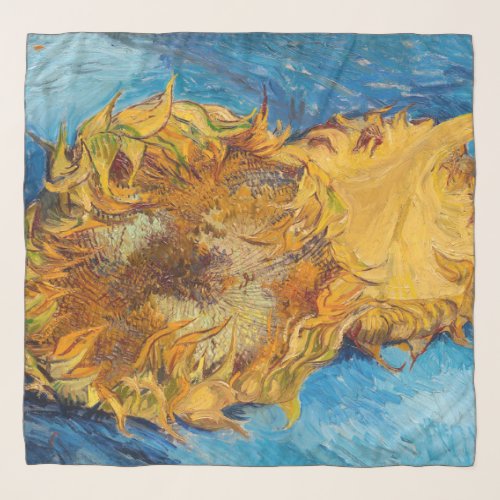 Vincent van Gogh _ Two Cut Sunflowers Scarf
