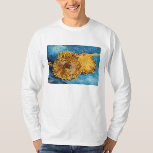 Vincent van Gogh _ Two Cut Sunflowers T_Shirt