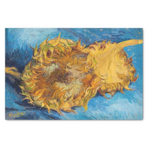 Vincent van Gogh _ Two Cut Sunflowers Tissue Paper