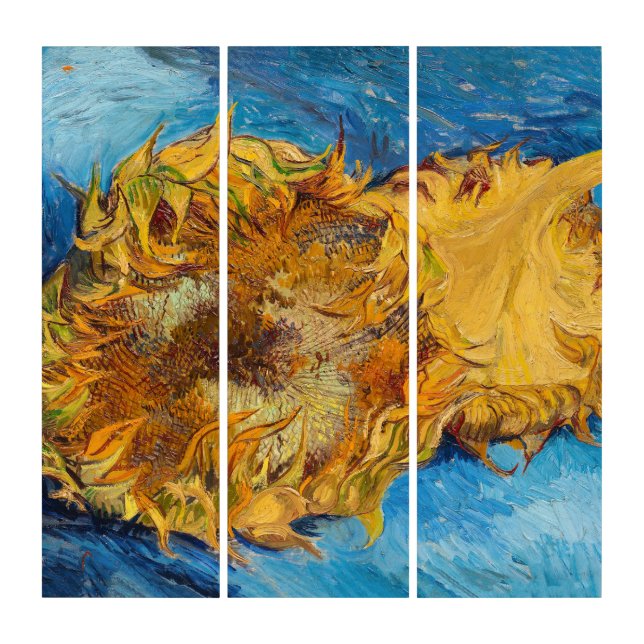 Vincent van Gogh - Two Cut Sunflowers Triptych (Front)