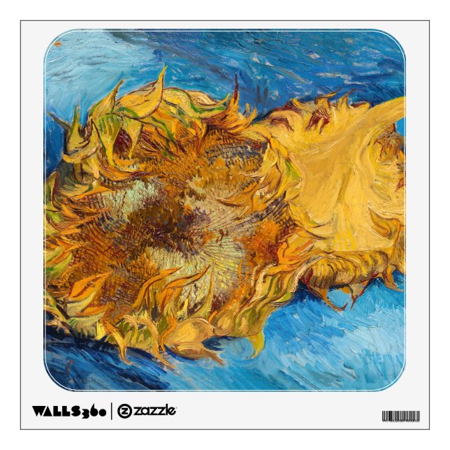 Vincent van Gogh - Two Cut Sunflowers Wall Decal (Front)