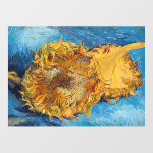 Vincent van Gogh _ Two Cut Sunflowers Window Cling