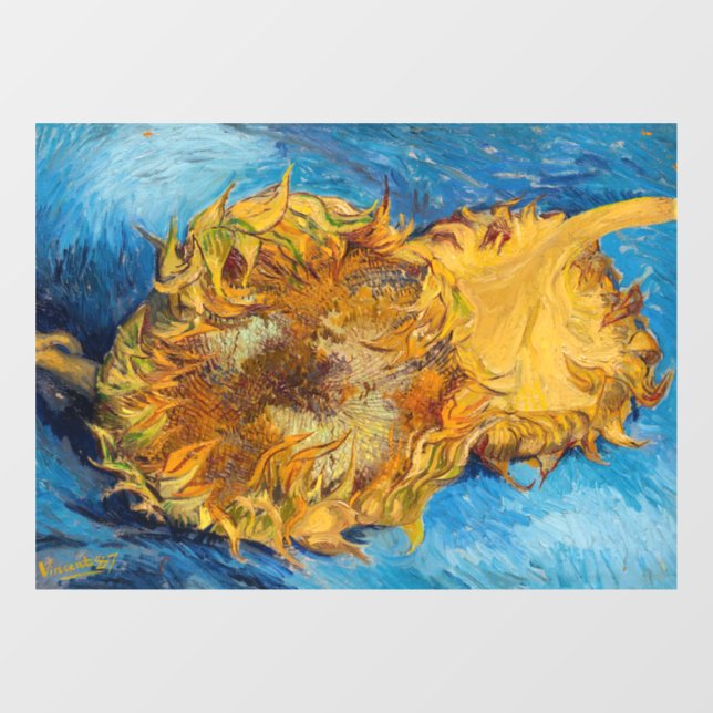 Vincent van Gogh - Two Cut Sunflowers Window Cling (Sheet)
