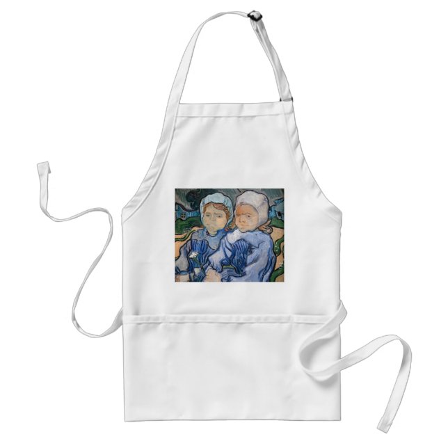 Vincent van Gogh - Two Little Girls Adult Apron (Front)
