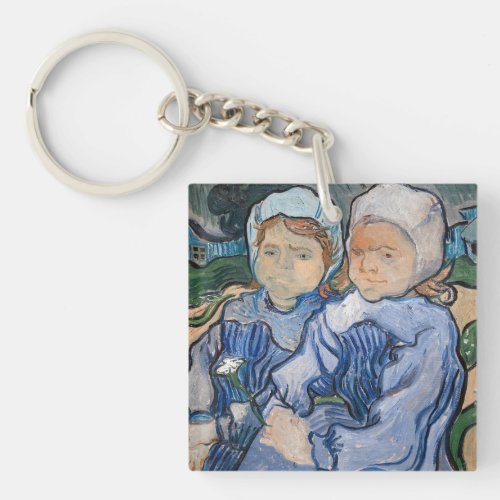 Vincent van Gogh _ Two Little Girls Keychain
