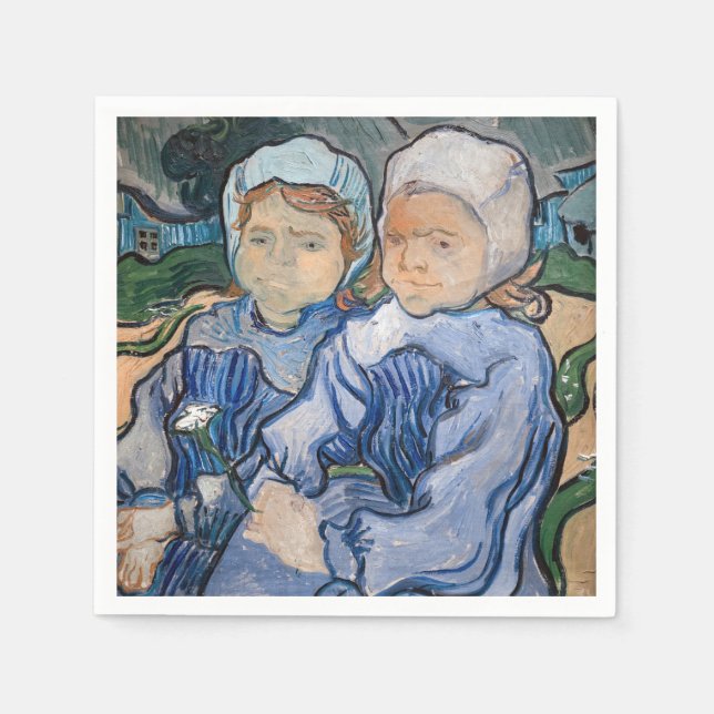 Vincent van Gogh - Two Little Girls Napkins (Front)