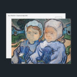 Vincent van Gogh - Two Little Girls Postcard<br><div class="desc">Two Little Girls / Deux fillettes - Vincent van Gogh,  1890</div>