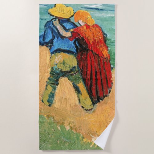 Vincent van Gogh _ Two Lovers Beach Towel