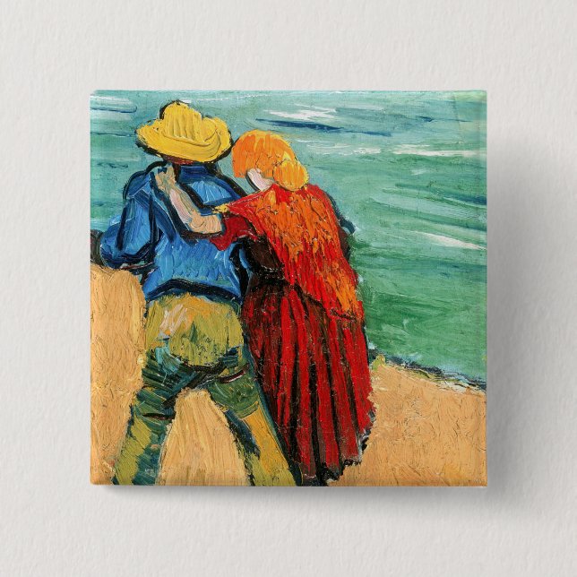 Vincent van Gogh - Two Lovers Button (Front)