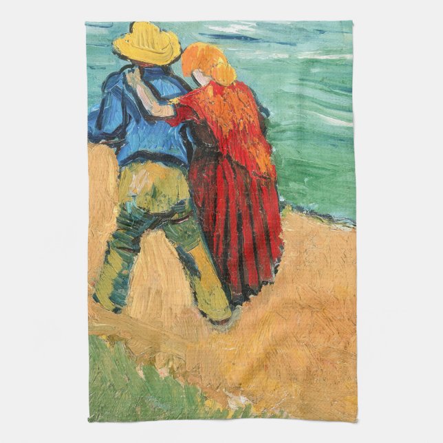 Vincent van Gogh - Two Lovers Kitchen Towel (Vertical)