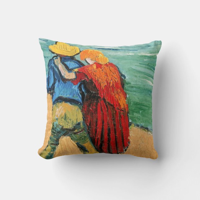 Vincent van Gogh - Two Lovers Throw Pillow (Front)