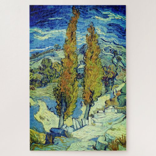 Vincent Van Gogh Two Poplars at Saint_Rmy Jigsaw Puzzle