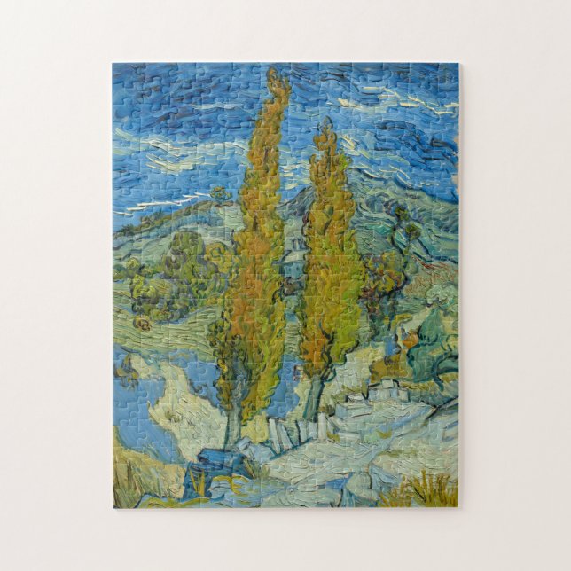 Vincent Van Gogh, Two Poplars in The Alpilles Jigsaw Puzzle (Vertical)