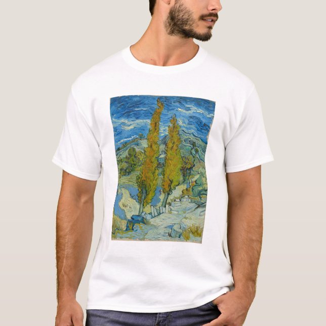 Vincent Van Gogh, Two Poplars in The Alpilles T-Shirt (Front)
