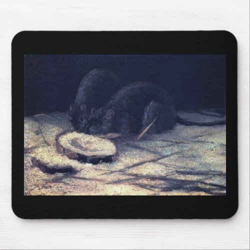 Vincent Van Gogh _ Two Rats _ Rat Lover Fine Art Mouse Pad