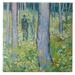 Vincent van Gogh - Undergrowth with Two Figures Ceramic Tile