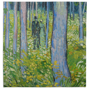 Vincent van Gogh - Undergrowth with Two Figures Cloth Napkin
