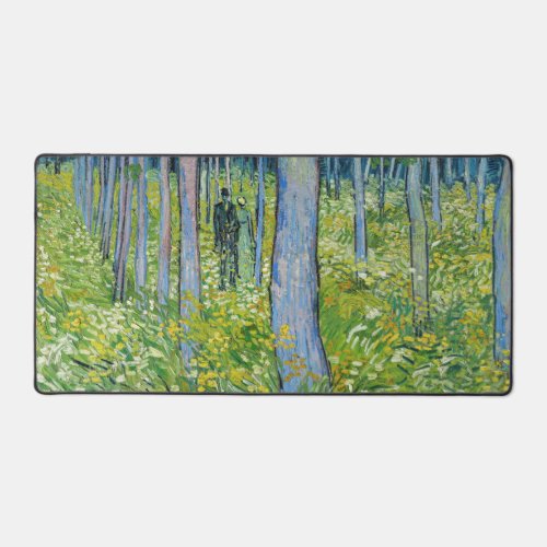 Vincent van Gogh _ Undergrowth with Two Figures Desk Mat