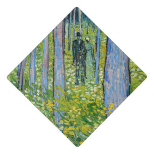 Vincent van Gogh - Undergrowth with Two Figures Graduation Cap Topper
