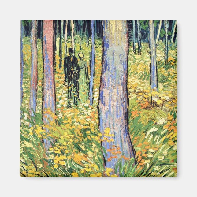 Vincent Van Gogh - Undergrowth With Two Figures Magnet (Front)