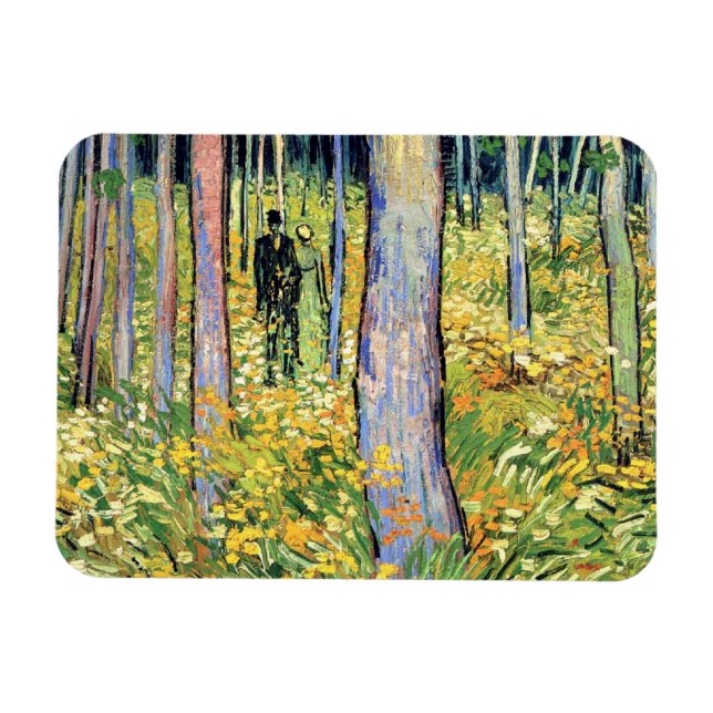 Vincent Van Gogh - Undergrowth With Two Figures Magnet (Horizontal)