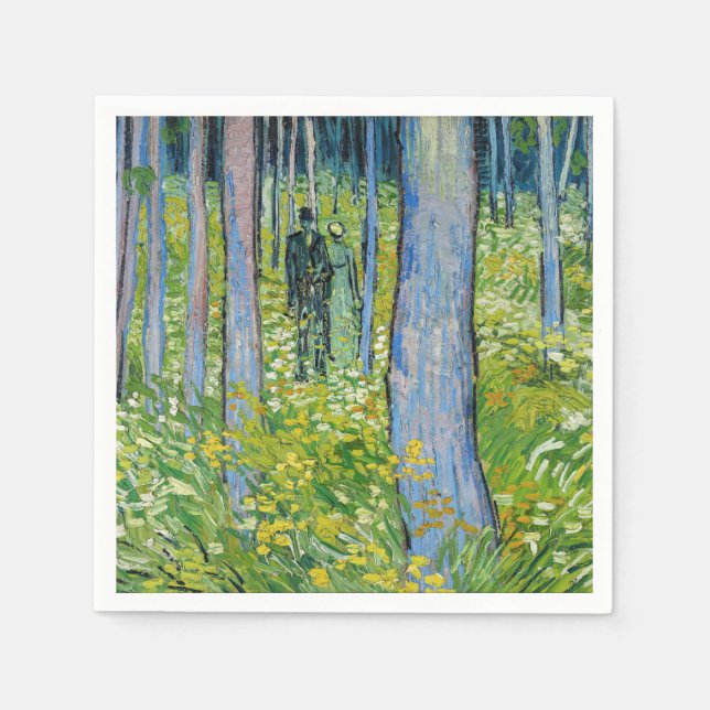 Vincent van Gogh - Undergrowth with Two Figures Napkins (Front)