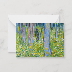 Vincent van Gogh - Undergrowth with Two Figures Note Card