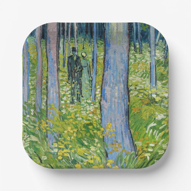 Vincent van Gogh - Undergrowth with Two Figures Paper Plates (Front)