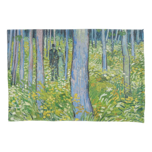 Vincent van Gogh - Undergrowth with Two Figures Pillow Case (Front)