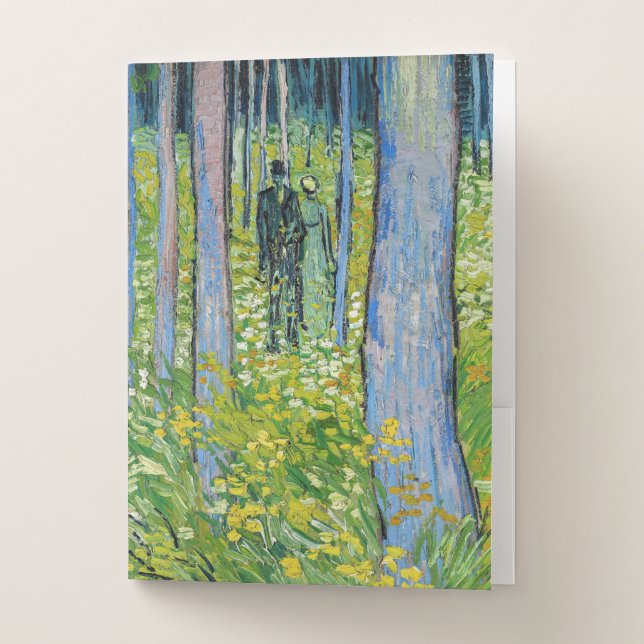 Vincent van Gogh - Undergrowth with Two Figures Pocket Folder (Front)