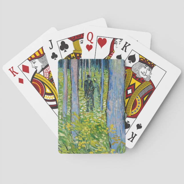 Vincent van Gogh - Undergrowth with Two Figures Poker Cards (Back)