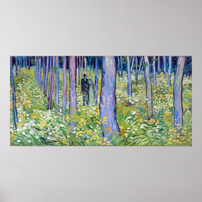 Vincent van Gogh Undergrowth with Two Figures Poster (Front)