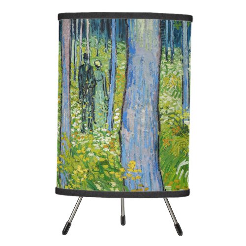Vincent van Gogh _ Undergrowth with Two Figures Tripod Lamp