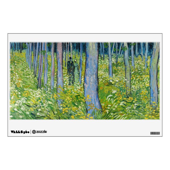 Vincent van Gogh - Undergrowth with Two Figures Wall Decal (Front)