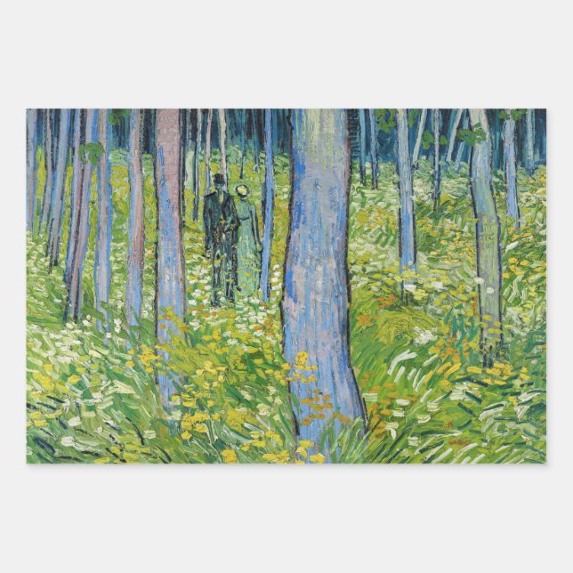 Vincent van Gogh - Undergrowth with Two Figures Wrapping Paper Sheets (Front)