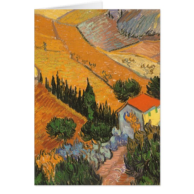 Vincent van Gogh - Valley with Plowman Cards (Front)