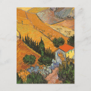 Vincent van Gogh - Valley with Plowman Postcard