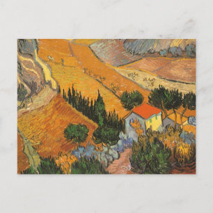 Vincent van Gogh - Valley with Plowman Postcard