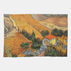 Vincent van Gogh - Valley with Plowman Towel