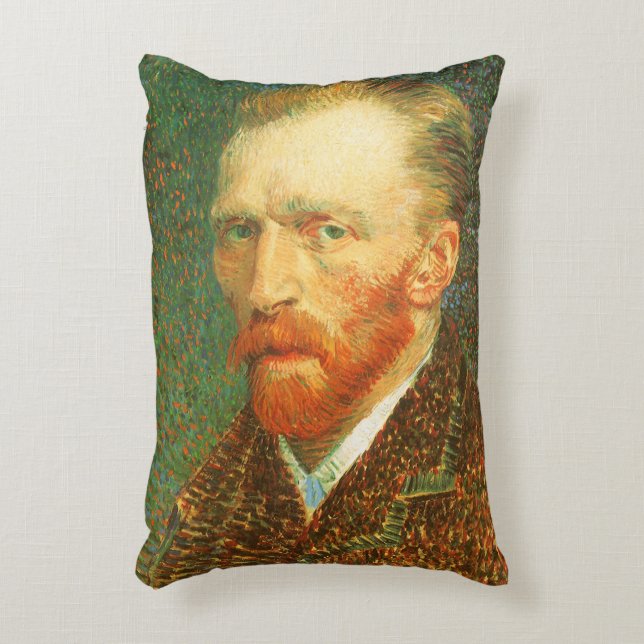Vincent van Gogh - Van Gogh Self Portrait Accent Pillow (Front(Vertical))