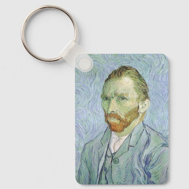 Vincent van Gogh - Van Gogh Self Portrait in Blue Keychain (Front)