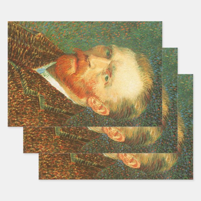 Vincent van Gogh - Van Gogh Self Portrait Wrapping Paper Sheets (Set)