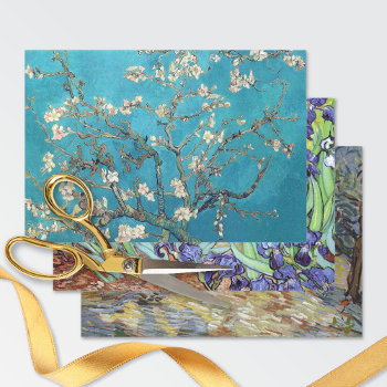 Vincent Van Gogh Various Landscapes Wrapping Paper Sheets by mangomoonstudio at Zazzle